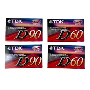 4 Unopened Blank TDK Audio Cassettes